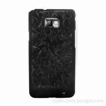 Hard Plastic Case for Samsung Galaxy S2 i9100, Rubber-coated and Laser-engraved